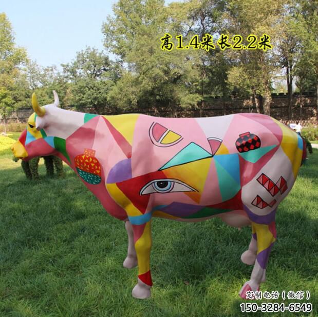 門口公牛雕塑 售樓處仿真雕塑 彩繪小品
