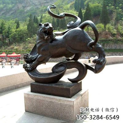 醫院白虎雕塑，仿古動漫雕塑，仿古擺件