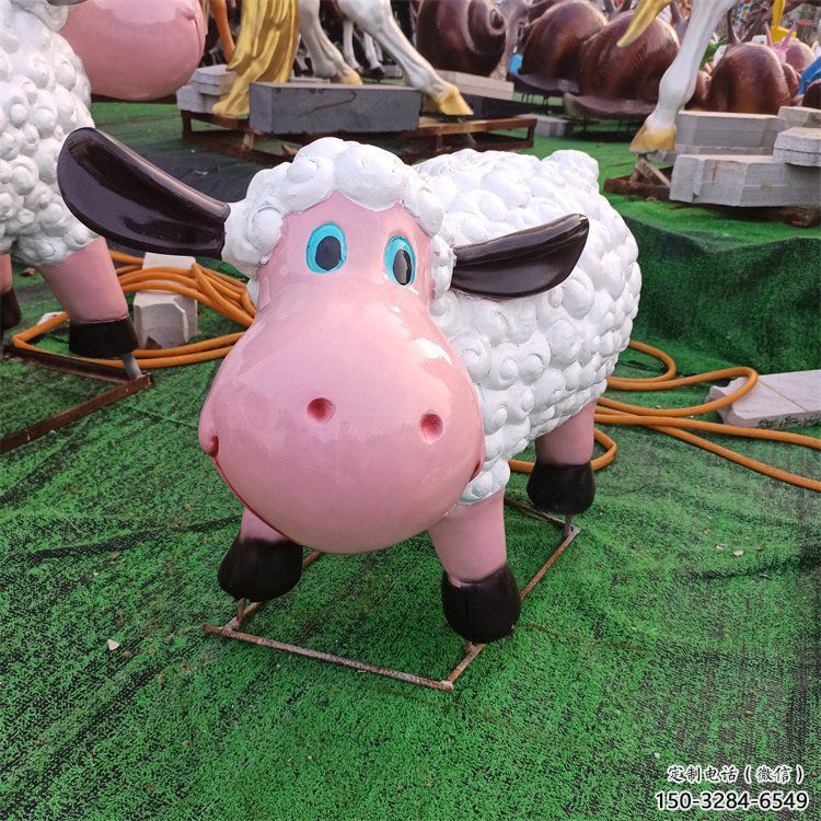 操場小羊雕塑，鏤空海洋雕塑，噴砂制造