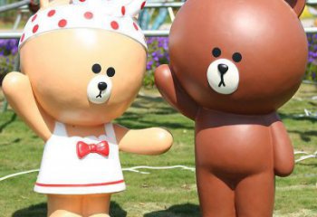 園林布朗熊雕塑，噴漆運動雕塑，彩繪形式