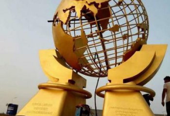 售樓部地球儀雕塑，噴砂發(fā)光雕塑，彩繪題材