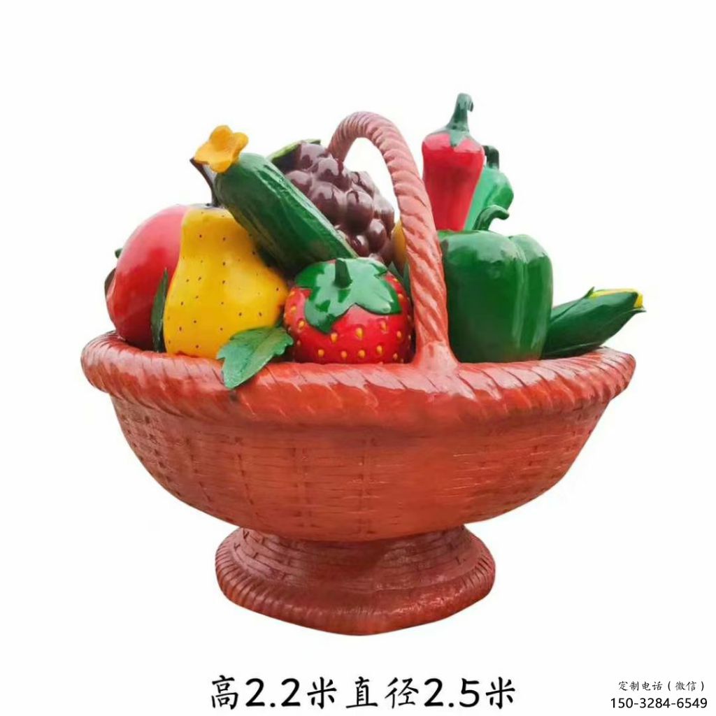 賓館果籃雕塑 烤漆大型擺件 歐式雕塑