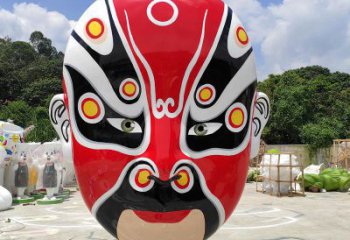 村口臉譜雕塑 啞光景觀擺件 公園雕塑