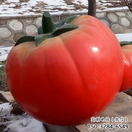 仿古番茄雕塑 庭院彩繪雕塑 田間小品