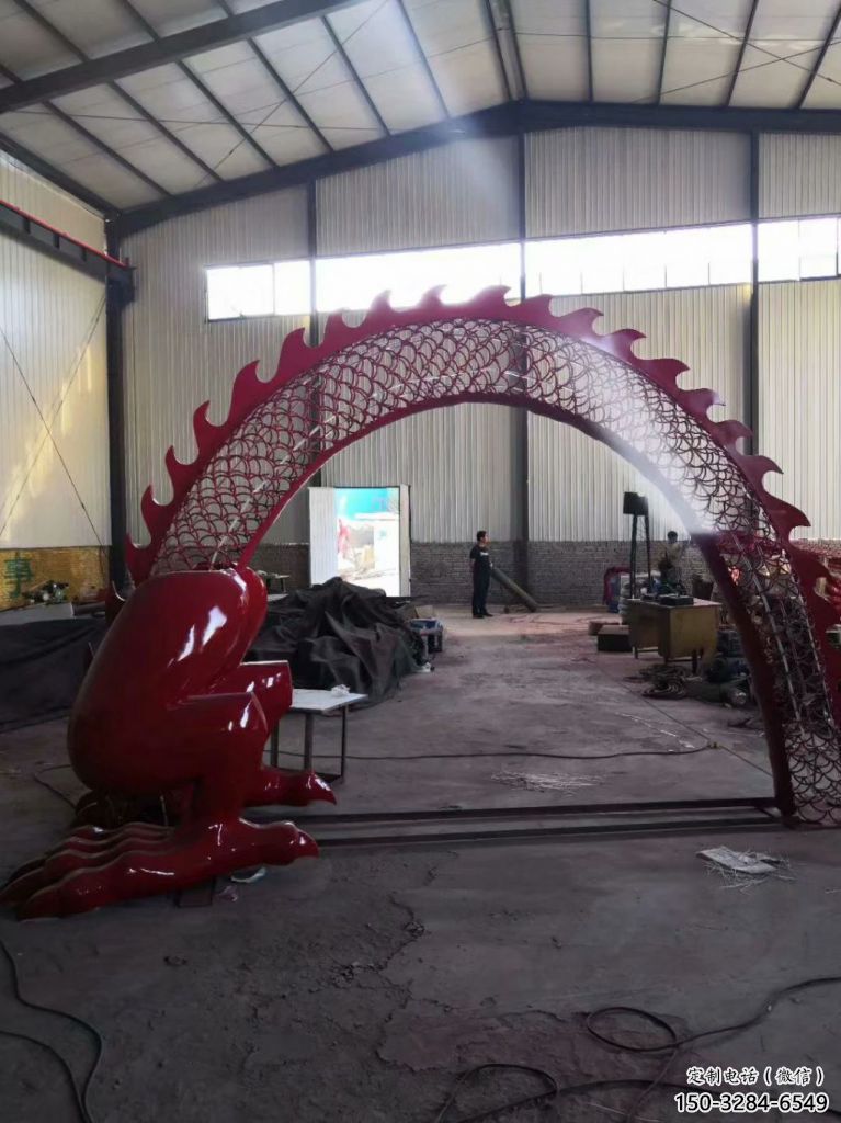 大門雕塑 抽象藝術雕塑 烤漆拱門雕塑