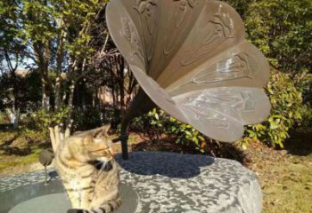 彩繪麥克風(fēng)雕塑 電鍍現(xiàn)代音樂雕塑 公園話筒雕塑