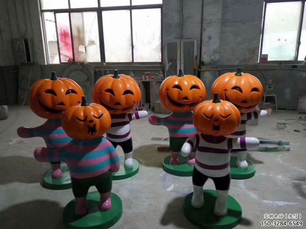 街道骷髏雕塑 現(xiàn)代鬼怪雕塑 彩繪骷髏頭雕塑