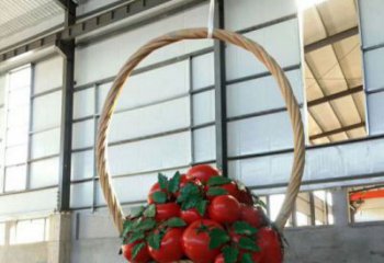 果籃雕塑選用，廣場(chǎng)雕塑，蘋果果籃雕塑選用