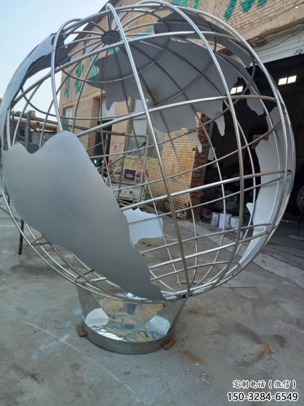 地球儀雕塑提供，露天雕塑，鏡面地球儀雕塑生產(chǎn)廠家