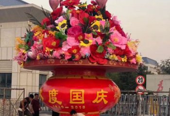 大型花籃雕塑承接，鍛造工藝，小區花籃雕塑制作