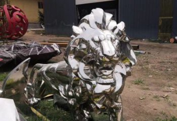 亮面獅子雕塑標(biāo)準(zhǔn)，廣場雕塑，不銹鋼獅子雕塑供給