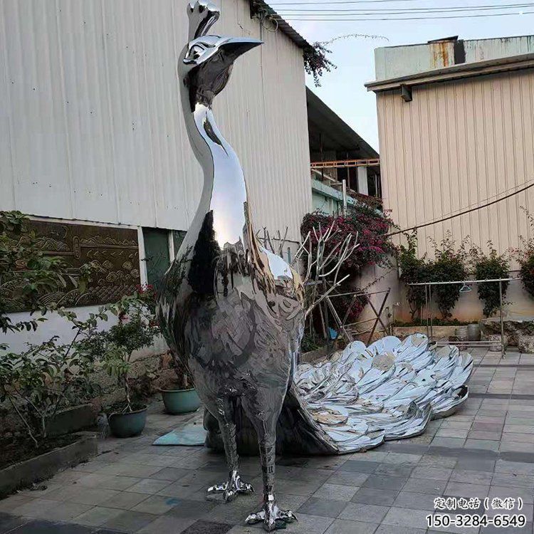 室外鳳凰雕塑展品，公園小品，不銹鋼鳳凰雕塑生產廠家