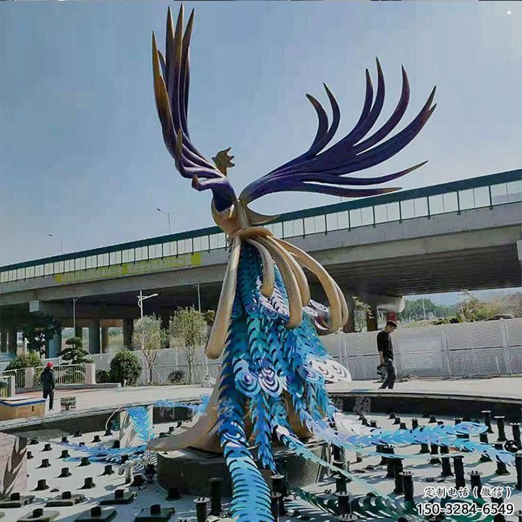孔雀雕塑展品，公園小品，不銹鋼孔雀雕塑造型生產(chǎn)商