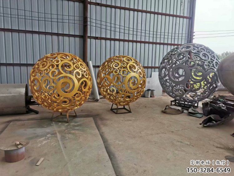 燈光球雕塑制造，廣場雕塑，制造不銹鋼燈光球雕塑廠家