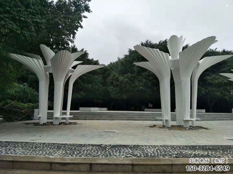 遮陽樹雕塑展品，公園小品，不銹鋼遮陽樹雕塑加工