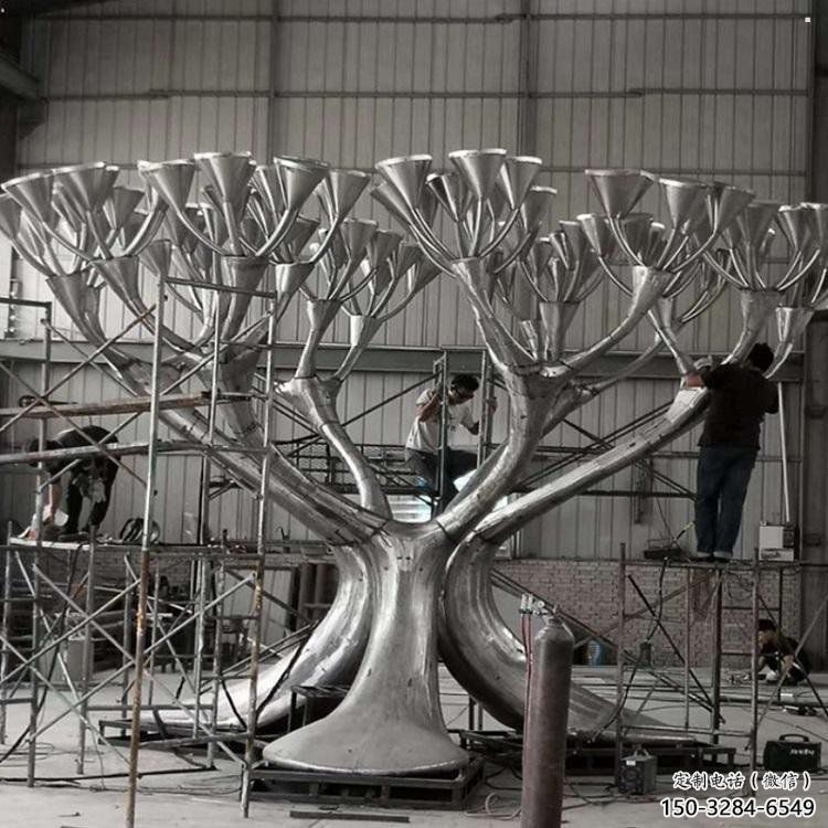 鏤空樹雕塑制造，景觀擺件，鏤空遮陽樹雕塑選定