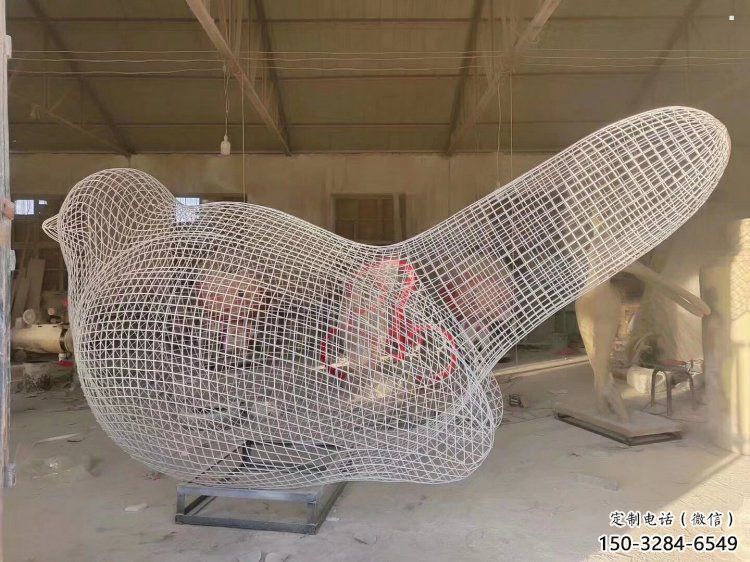 鏤空鳥雕塑通用，花園小品，景觀鐵藝小鳥雕塑優價