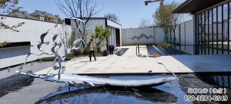 景觀羽毛雕塑供需，廣場(chǎng)雕塑，園林鏡面羽毛雕塑定制