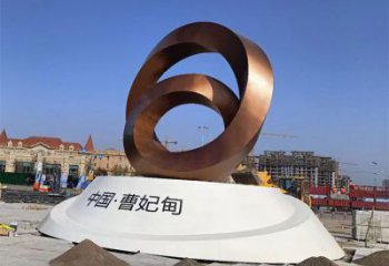 戶外圓環雕塑，烤漆歐式雕塑，抽象工藝