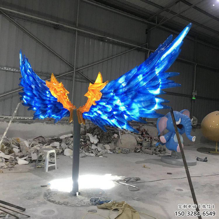 大型羽翼雕塑常用，戶外擺放，不銹鋼羽翼雕塑專供