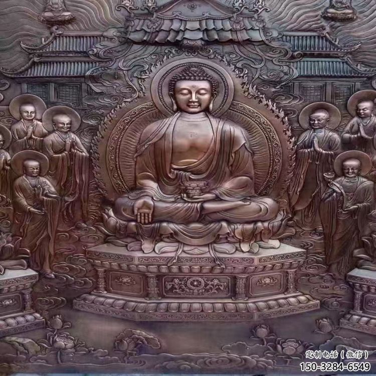宣城鍛銅浮雕常用，寺廟景觀，黃銅佛像浮雕生產商