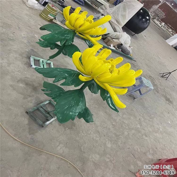 江門景區菊花雕塑優選，圓雕體系，城市菊花雕塑選定