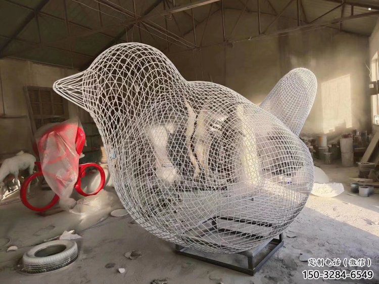 畢節(jié)鏤空小鳥雕塑精選，陸地?cái)[件，鐵藝?guó)B兒雕塑精品