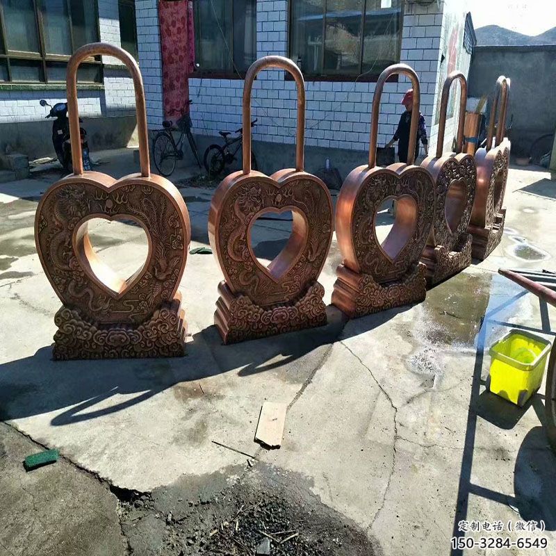 保定景觀同心鎖雕塑供應(yīng)，藝術(shù)雕塑，現(xiàn)代鎖子雕塑供求