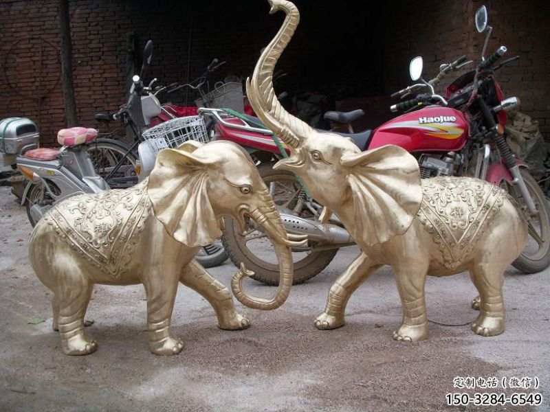 阜新大象雕塑制造商，小區擺件，銅大象雕塑提供