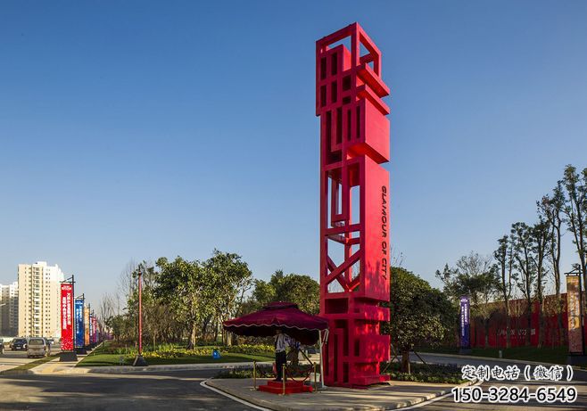 靈武住宅小區精神堡壘雕塑