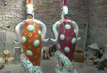 盤錦幼兒園河馬雕塑，動(dòng)漫文化雕塑，卡通動(dòng)物制作