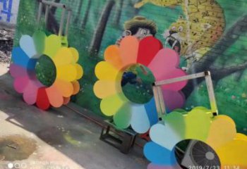 興安盟金銀花雕塑廠家，景區雕塑，城市不銹鋼金銀花雕塑