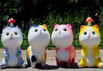 涇源房地產(chǎn)貓咪雕塑，仿古動(dòng)漫雕塑，公園動(dòng)物制造