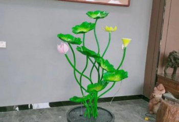 日照荷花雕塑異型優(yōu)選，城市裝飾，展示荷花雕塑定做