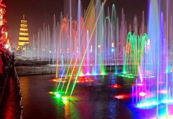 達州選定噴泉雕塑，燈光數控效果，水景藝術雕塑