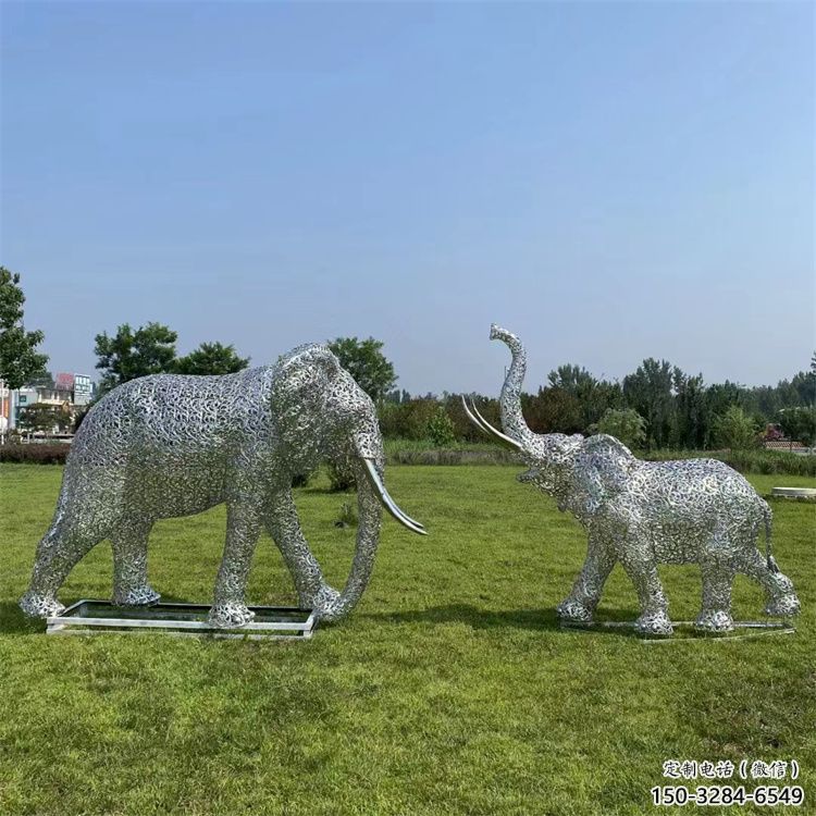 大渡口鏤空大象雕塑制造商，動物擺件，透雕大象雕塑定制