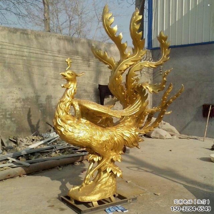 江北鳳凰雕塑廠家，鍛造工藝，銅鳳凰雕塑廠家承接