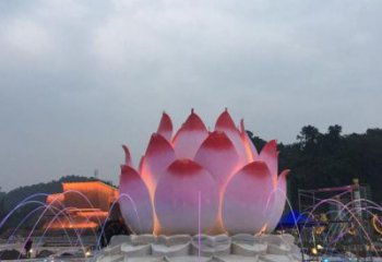 達(dá)孜蓮花雕塑廠家，景區(qū)雕塑，水景蓮花噴泉雕塑精選