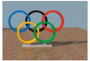 五華五環不銹鋼雕塑，現代景觀擺件，烤漆工藝制作