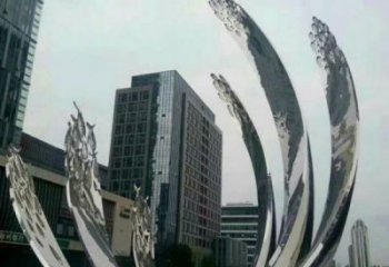 下城地面噴泉雕塑小品，圓環結構概念，旱地水景噴泉體系