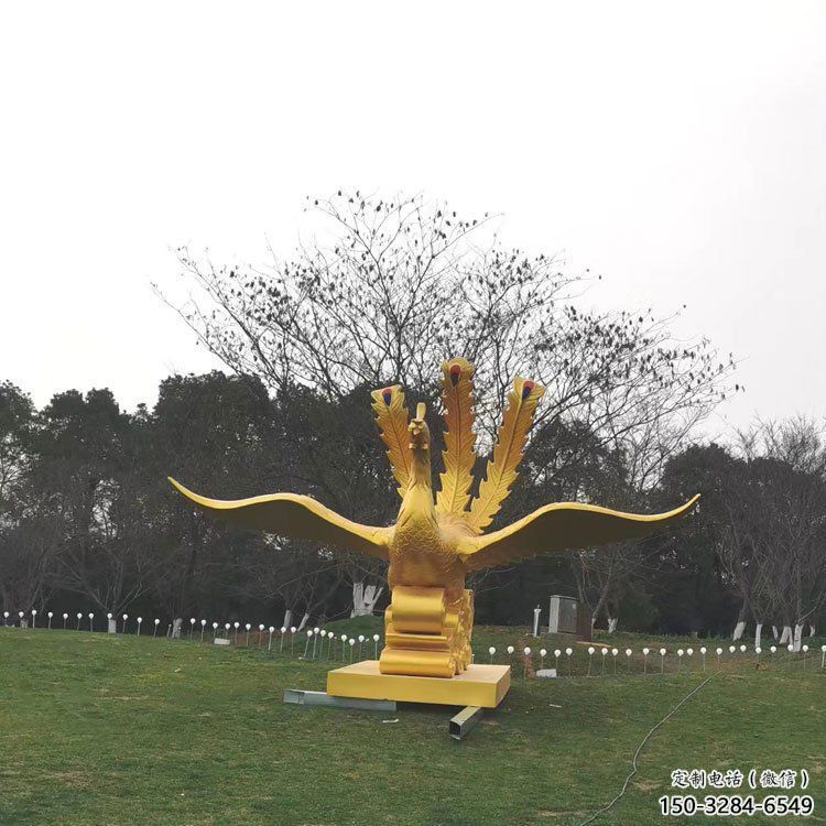 九龍坡鳳凰雕塑選用，美陳雕塑，鑄銅鳳凰雕塑工藝廠家